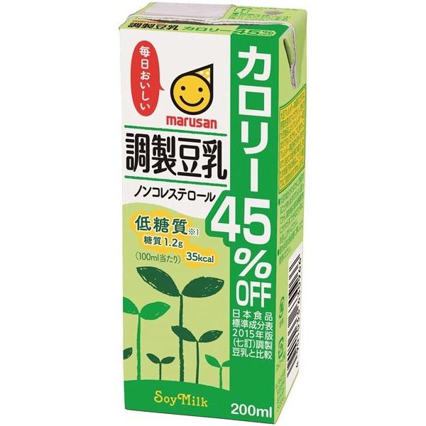 マルサンアイ 調製豆乳 カロリー45％オフ 200ml 紙パック 48本 (24本入×2 まとめ買い)｜softdrink｜02