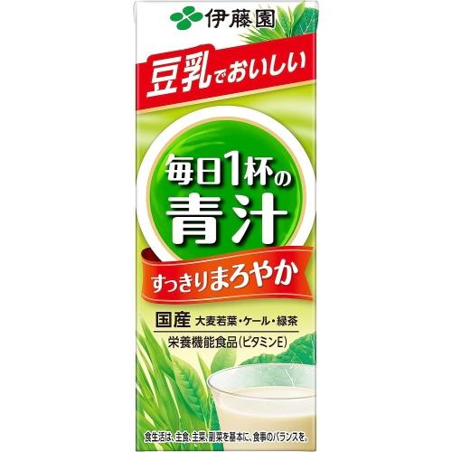 伊藤園 毎日1杯の青汁 すっきりまろやか豆乳ミックス 200ml 紙パック 48本 (24本入&times;2 まとめ買い) 送料無料 野菜ジュース 青汁 健康