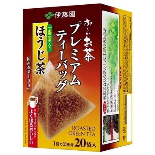 お〜いお茶 伊藤園 プレミアムティーバッグ 一番茶入りほうじ茶 20袋×8