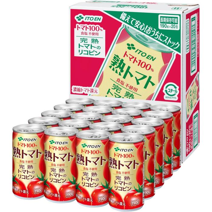 伊藤園（ITO EN） 熟トマト 190g 缶 40本 (20本入×2 まとめ買い) 野菜