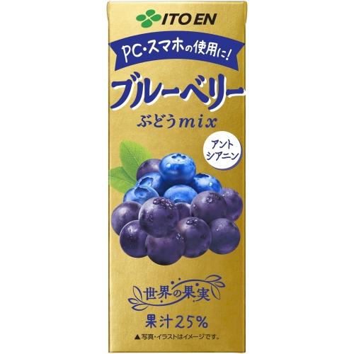 伊藤園（ITO EN） ブルーベリーぶどうmix 200ml 紙パック 24本入 果汁