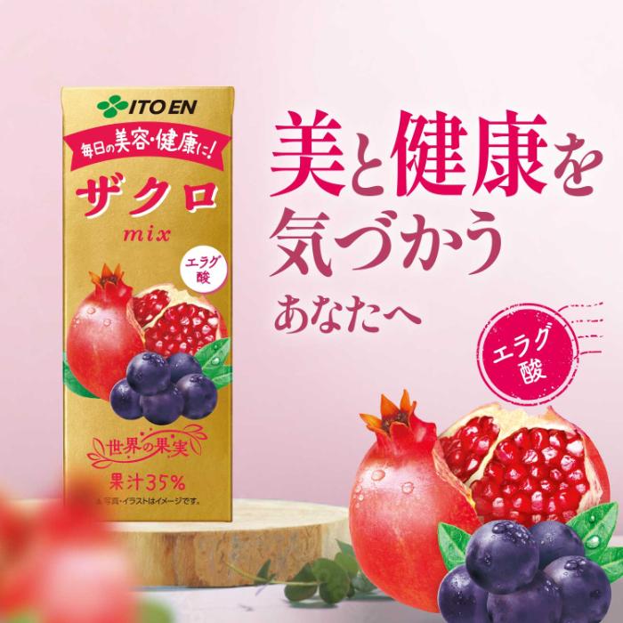 伊藤園（ITO EN） ザクロmix 200ml 紙パック 96本 (24本入×4