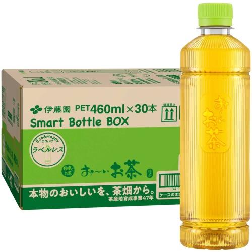 お〜いお茶 伊藤園 緑茶 ラベルレス 460ml ペットボトル 30本入 おーい