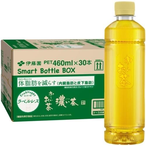 お〜いお茶 伊藤園 濃い茶 ラベルレス 460ml ペットボトル 30本入