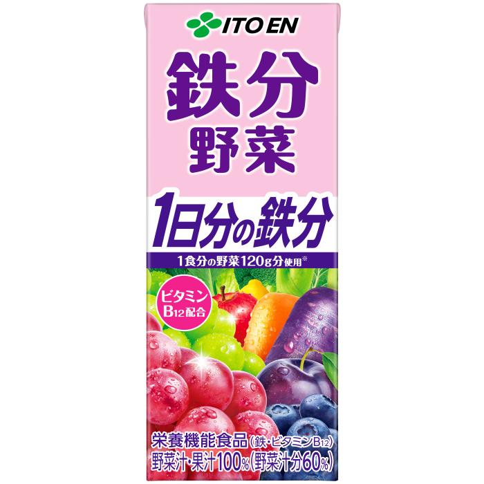 伊藤園（ITO EN） 鉄分野菜 200ml 紙パック 24本入 1日分の鉄分 野菜