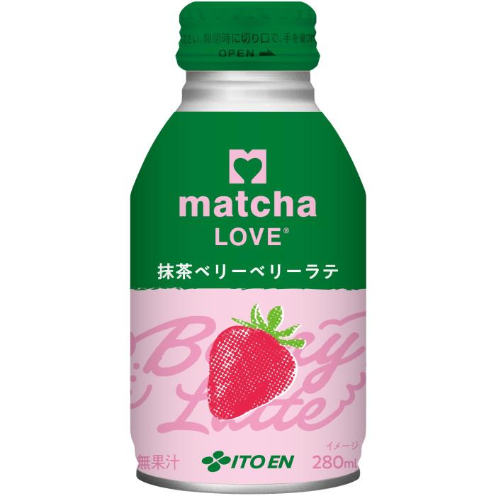 伊藤園（ITO EN） matcha LOVE 抹茶ベリーベリーラテ 280ml ボトル缶