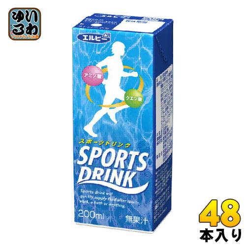 エルビー スポーツドリンク 200ml 紙パック 48本 (24本入×2 まとめ買い) 水分補給 アミノ酸 クエン酸｜softdrink