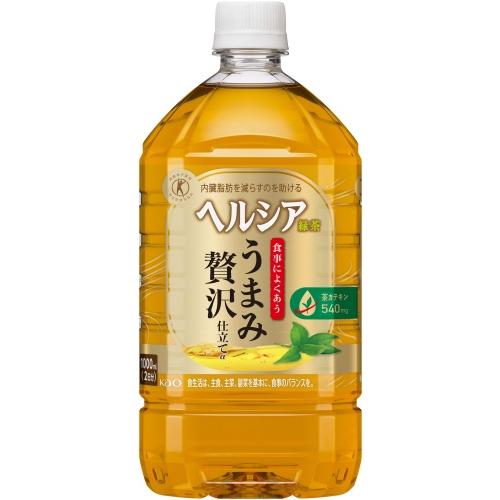 花王 ヘルシア 緑茶 うまみ贅沢仕立て 1L ペットボトル 24本 (12本入×2 まとめ買い) 茶飲料 特保 脂肪を消費 内臓脂肪を減らす｜softdrink｜02