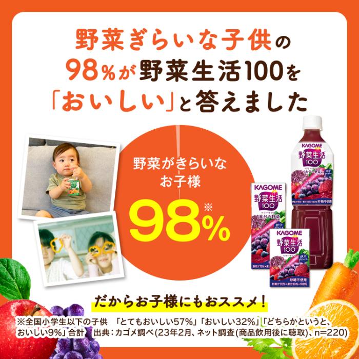 野菜生活100 カゴメ ベリーサラダ 100ml 紙パック 30本入 野菜ジュース