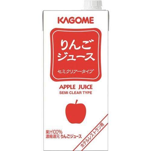 カゴメ りんごジュース （ホテルレストラン用) 1L 紙パック 12本 (6本入×2 まとめ買い)