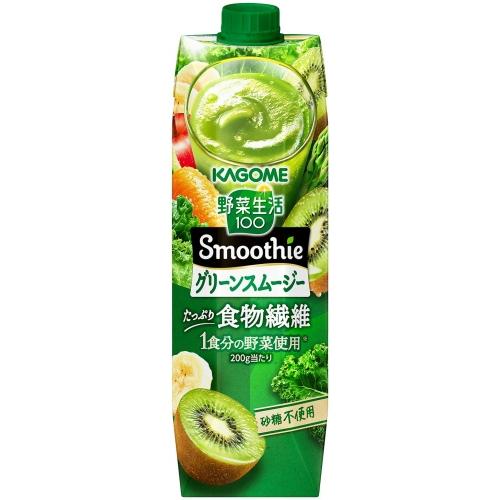 カゴメ 野菜生活100 スムージー グリーンスムージー 1000g 紙パック 6