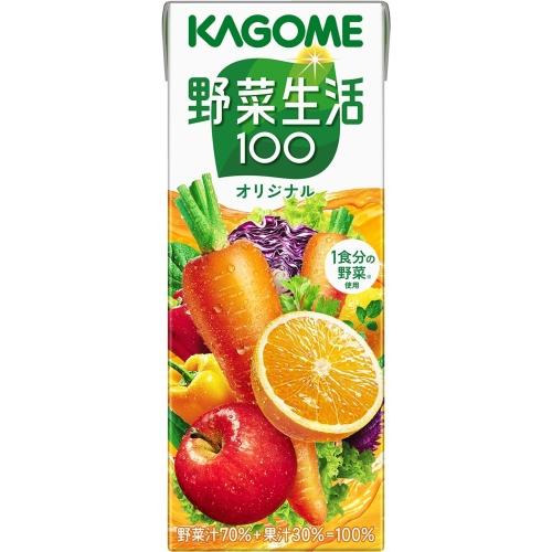 カゴメ 野菜生活100 オリジナル 200ml 紙パック 96本 (24本入×4 まとめ買い) 野菜ジュース｜softdrink｜02