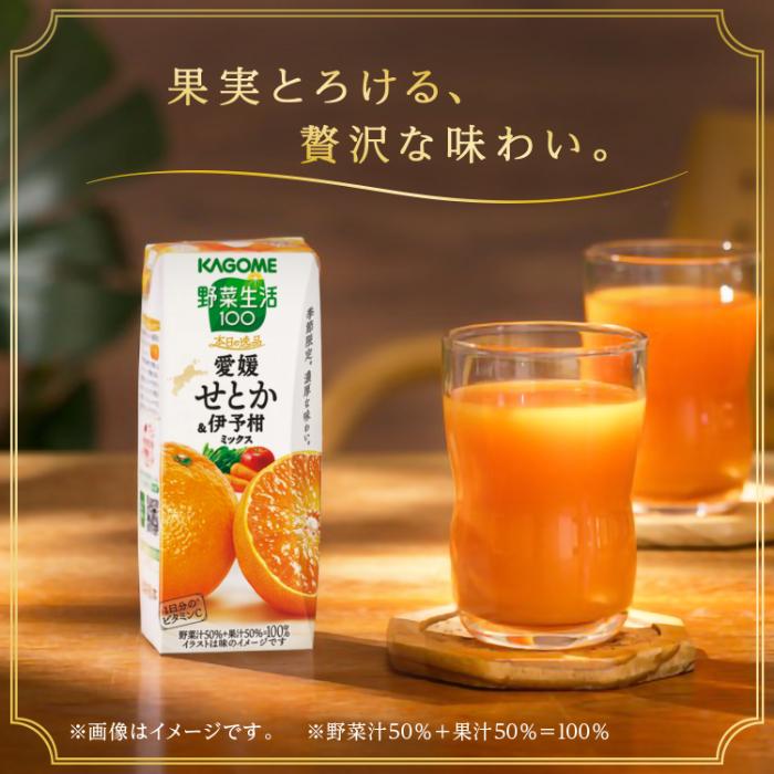 野菜生活100 カゴメ 本日の逸品 愛媛せとか&ポンカンミックス 195ml 紙