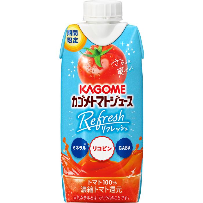 カゴメ トマトジュース リフレッシュ 330ml 紙パック 12本入 Refresh