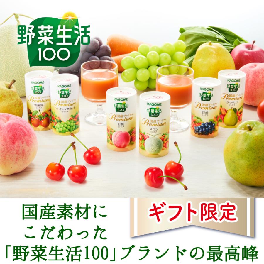 野菜生活100 カゴメ 国産プレミアムギフト YP-50S 125ml カート缶 22本