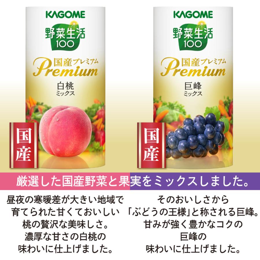 野菜生活100 カゴメ 国産プレミアムギフト YP-50S 125ml カート缶 22本
