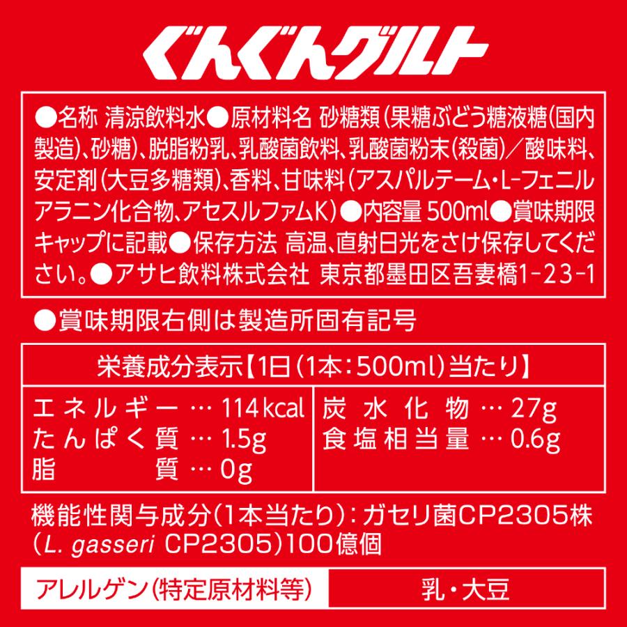 カルピス アサヒ ぐんぐんグルトα 快眠・快腸ケア 500ml ペットボトル