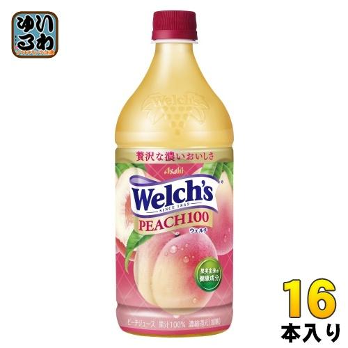 Welch's アサヒ ウェルチ ピーチ100 800g ペットボトル 16本 (8