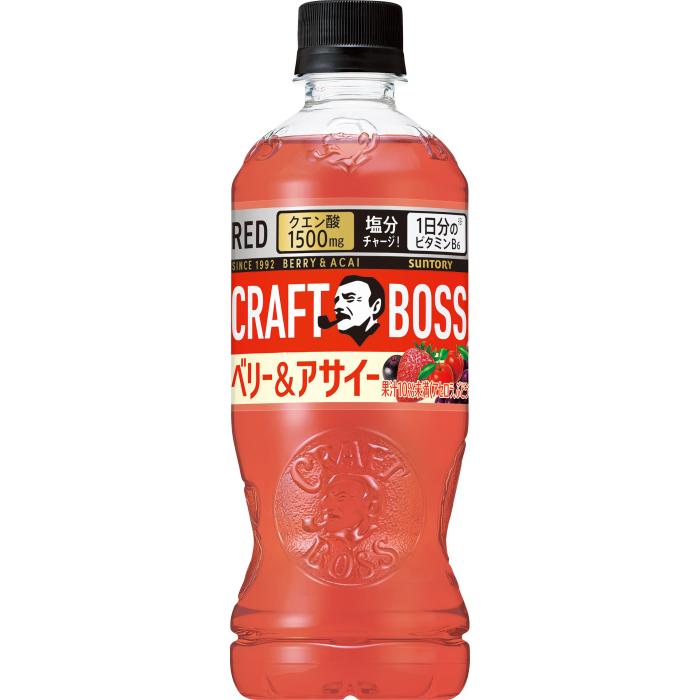 クラフトボス サントリー ベリー&アサイー 500ml ペットボトル 24本入