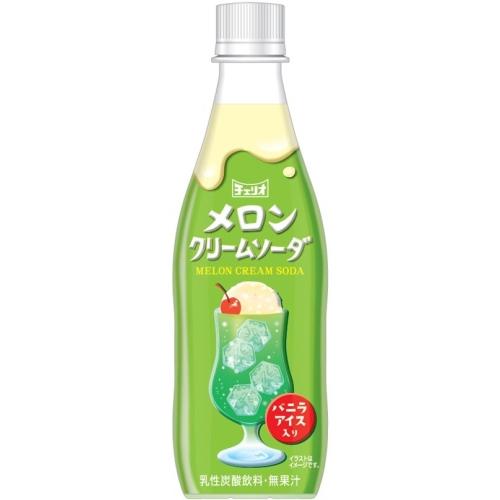 クリームソーダー チェリオ メロンクリームソーダ 430ml ペットボトル 24本入 炭酸