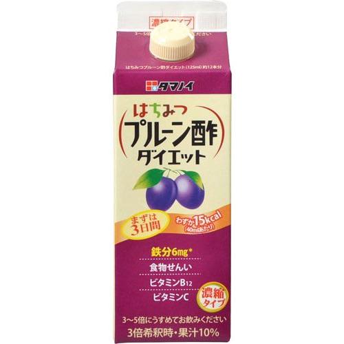 タマノイ はちみつプルーン酢ダイエット 濃縮タイプ 500ml 紙パック 12