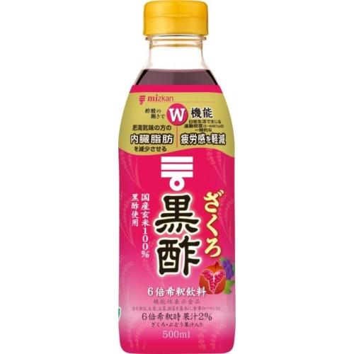 ミツカン（mizkan） ざくろ黒酢 6倍希釈用 500ml ペットボトル 6本入