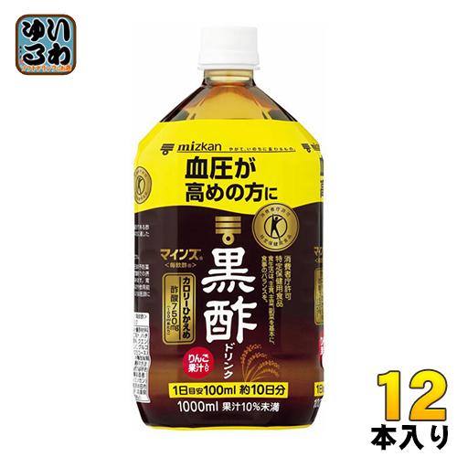 ミツカン マインズ（毎飲酢） 黒酢ドリンク 1L ペットボトル 12本 (6本入×2 まとめ買い)｜softdrink