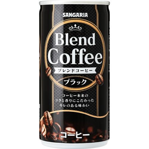 IA コーヒー缶 日本製 サンガリア（SANGARIA） ブレンドコーヒー ブラック 190g 缶 120本 (30