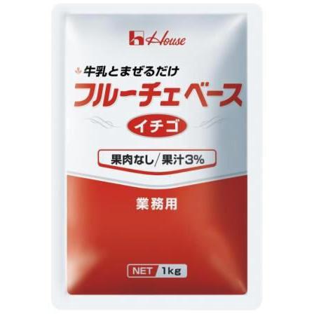 ハウス食品 ハウス フルーチェベース イチゴ 業務用 1kg パウチ 6袋入