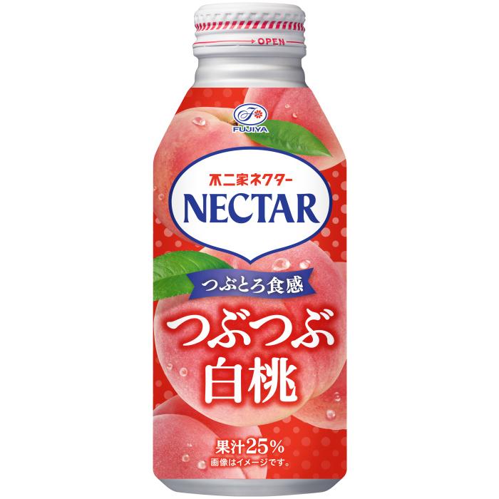 果汁100%自然栽培ネクター ネクター 伊藤園 不二家ネクター つぶつぶ白桃 380g ボトル缶 24本入