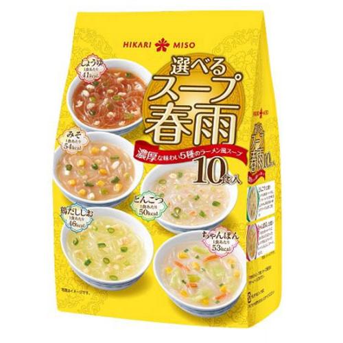 ひかり味噌 選べるスープ春雨 ラーメン風 10食×32袋入り スープ 手軽