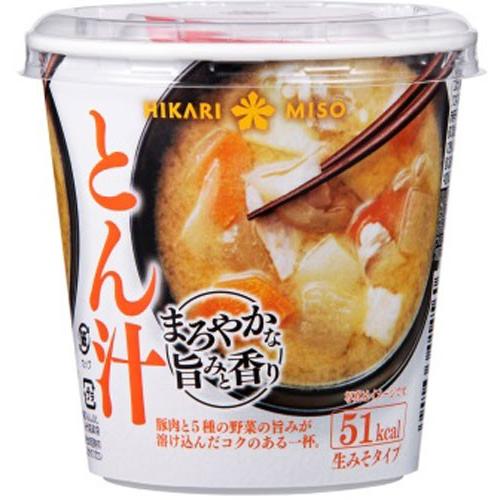 ひかり味噌 カップみそ汁 まろやかな旨みと香り とん汁 60個入