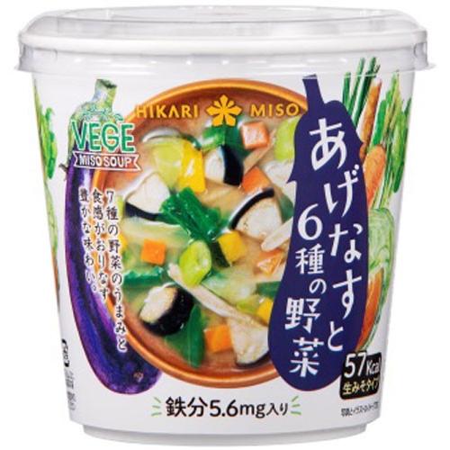 ひかり味噌 VEGE MISO SOUP あげなすと6種の野菜＋鉄分 60個入