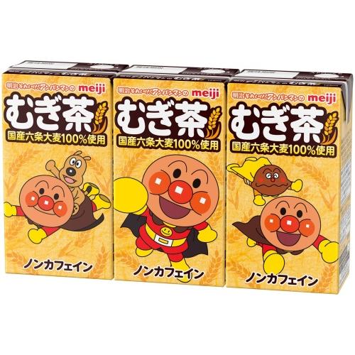 【むぎち出品】 明治（meiji） それいけ！アンパンマンのむぎ茶 125ml 紙パック 18本入