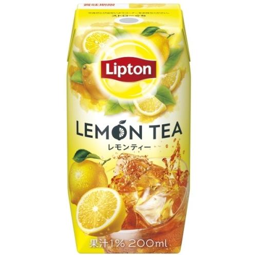 レモンのれん⭐️お花バックNo.66 森永乳業 リプトン レモンティー 200ml 紙パック 24本入 紅茶