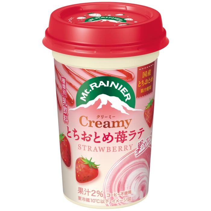 マウントレーニア 森永乳業 クリーミーとちおとめ苺ラテ 240ml 10本入