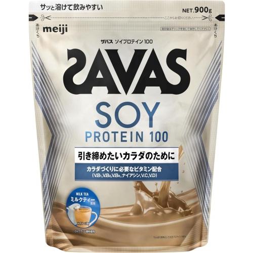 ザバス 明治 ソイプロテイン100 ミルクティー風味 900g 1袋入