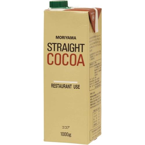 守山乳業 MORIYAMA ストレートココア 業務用 1000g 紙パック 12本 (6本入×2 まとめ買い) ココア飲料 カカオ 1L_1