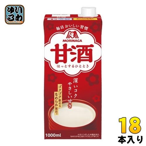 森永製菓 甘酒 1L 紙パック 18本 (6本入×3 まとめ買い) あまざけ 熱中