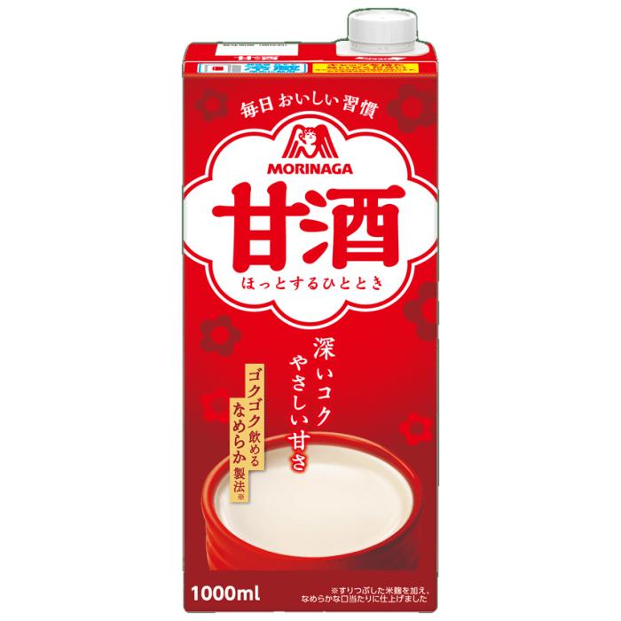 森永製菓 甘酒 1000ml 紙パック 18本 (6本入×3 まとめ買い) あまざけ