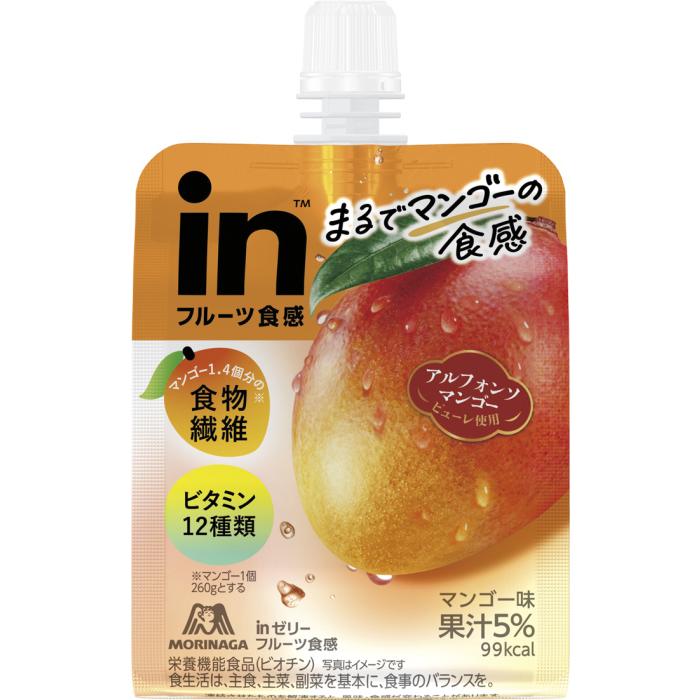 森永製菓 inゼリー フルーツ食感 マンゴー 150g パウチ 36個入 ゼリー