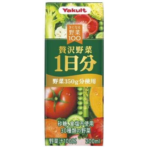 きになる野菜 ヤクルト きになる野菜100 贅沢野菜1日分 200ml 紙パック