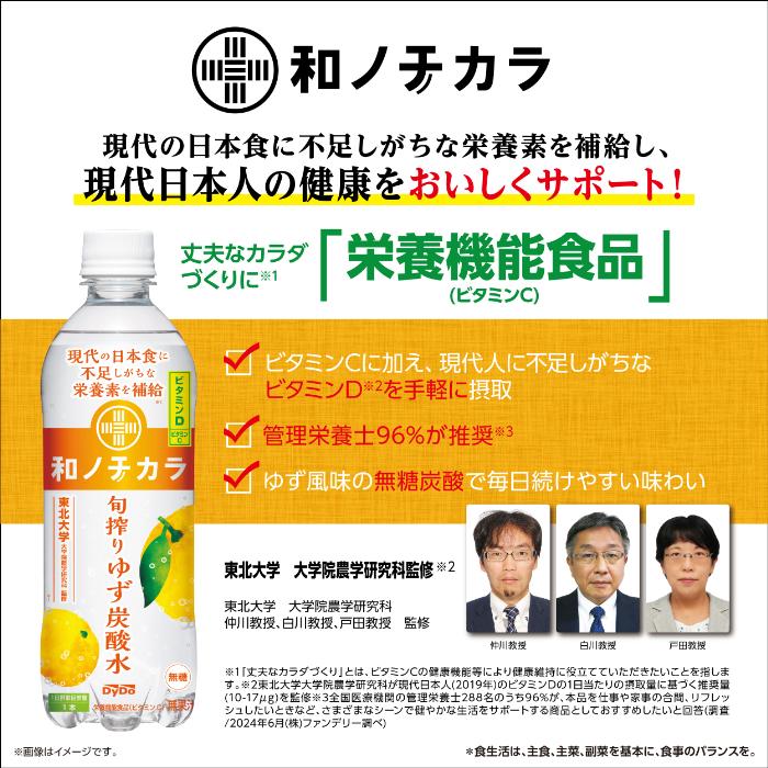 ダイドードリンコ ダイドー 和ノチカラ 旬搾り ゆず炭酸水 500ml