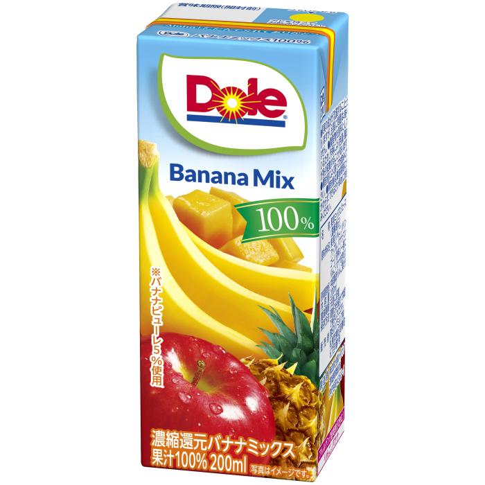 雪印メグミルク Dole バナナミックス100% 200ml 紙パック 18本入 果実
