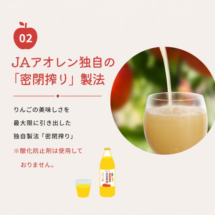 JAアオレン 希望の雫 品種ブレンド 1L 瓶 6本入 りんごジュース 青森県