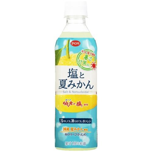 えひめ飲料 POM ポン 塩と夏みかん 490ml ペットボトル 24本入 熱中症対策 冷凍可能 水分補給 塩分補給｜softdrink｜02