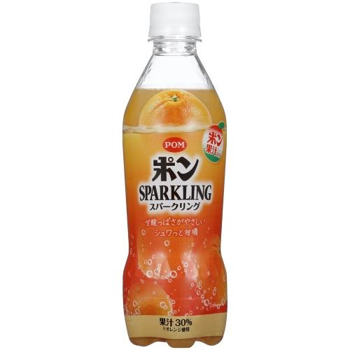 えひめ飲料 POM ポン スパークリング 410ml ペットボトル 24本入 炭酸ジュース オレンジジュース タンサン｜softdrink｜02