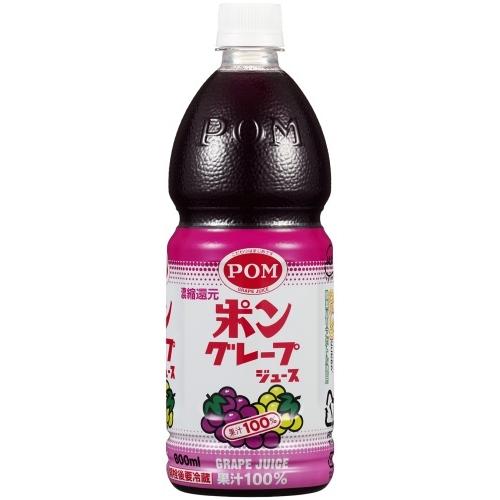 POM えひめ飲料 ポン グレープジュース 800ml ペットボトル 12本 (6本