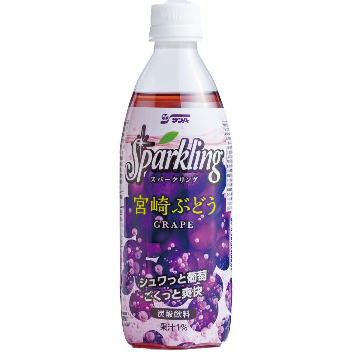サンA スパークリング ぶどう 500ml ペットボトル 24本入 果汁飲料