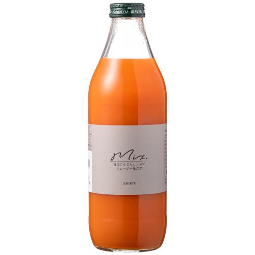 いち粒 雪国生まれのおいしい人参ミックスジュース 1000ml 瓶 12本 (6